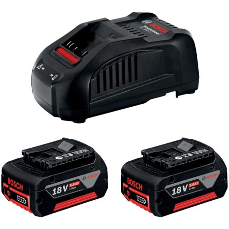Bosch-B Kit 2 Batterie 18V-5.0 Ah + Caricabatterie