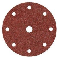 DISCO ABRASIVO FIBRATO VELCRATO 9 FORI IMPERIAL - MM 150X22,2 GRANA 40 CF=PZ 50 - 1 confezione