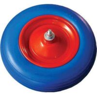RUOTA PU ANTIFORO X CARRIOLA BPA - 3,50X8" DISCO METALLO ASSE MM 12X170 - 1 pezzo