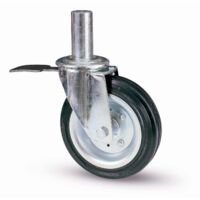 Ruota per ponteggi con freno per tubi Innocenti Ø200x50 mm