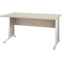 Scrivania con traverso 150x80xh74 cm bianco/quercia - Linea Prima 80400-71AK