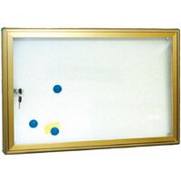 BACHECA PORTA AVVISI MAGNETICA IN ALLUMINIO - ORO - 60X45XH4 CM