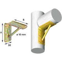 Piastra Tonda Ang. 90 Con Saetta Acciaio Trop 906 100X100 - 20 Pz
