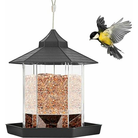 LovePlz Mangeoire à Oiseaux Sensation Rose Forme De Fleur Déchinacée Mangeoire à Oiseaux Antirouille Métal Pelouse Patio Bain doiseaux pour Jardin Bleu 1 