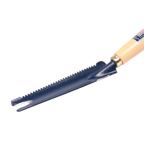 Couteau désherbeur affûté dentelé manche bois