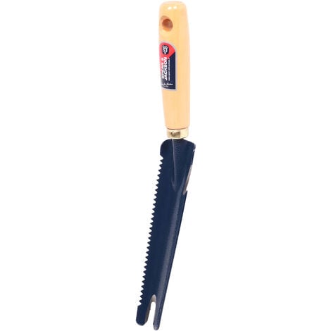 Couteau désherbeur affûté dentelé manche bois