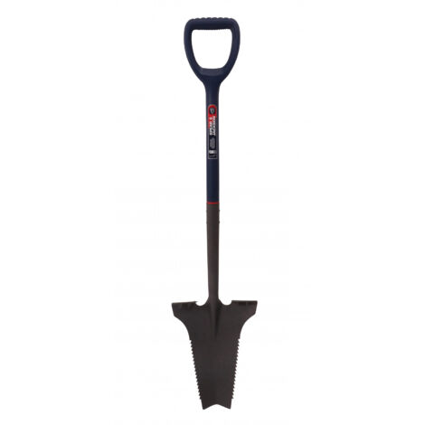 Louchet dentelé en acier au carbone – Hauteur 11 cm – Longueur 116 cm – Pointe en V inversé pour pénétration optimale – Spear & Jackson