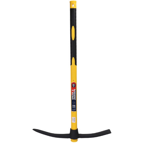 Pioche terrassière 2.5kg – Manche trimatière 90cm – Tête en acier forgé trempé – Pour terrassement et briser mottes de terre – Spear & Jackson