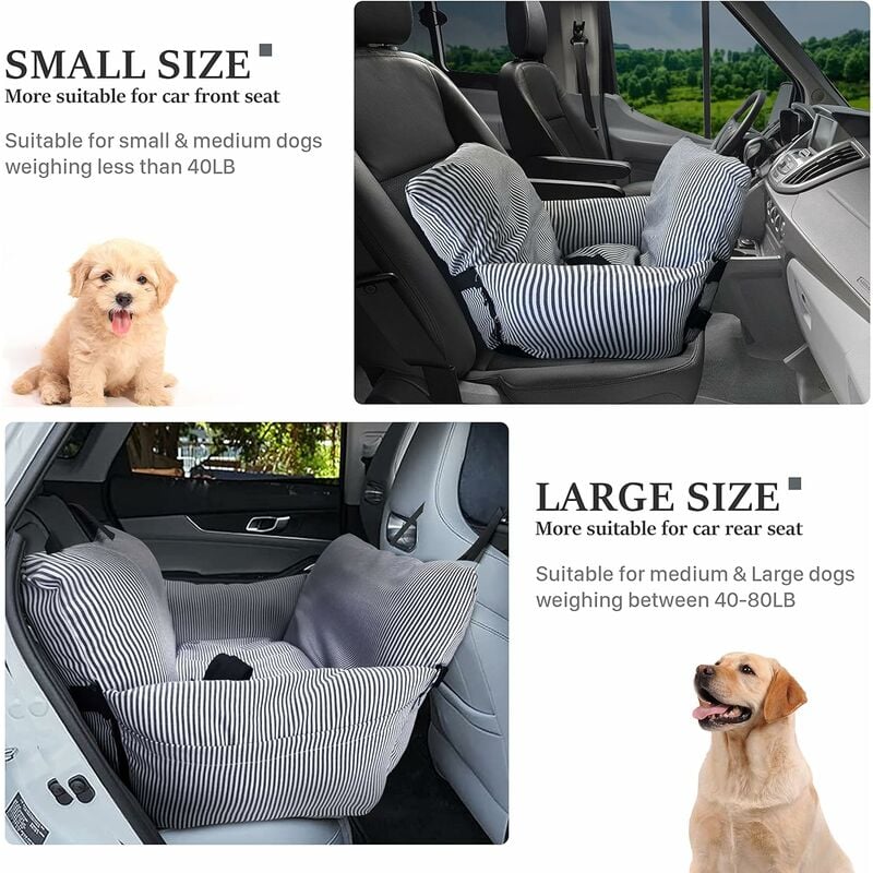 Asientos perro asiento de coche cama de acceso Coche perro para perros  medianos Pequeño delantero / trasero del asiento interior / uso del  automóvil
