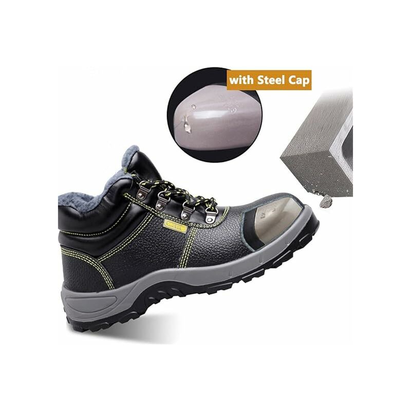 MINKUROW Zapatos de seguridad para hombre Zapatillas de deporte con punta de  acero Zapatos de trabajo