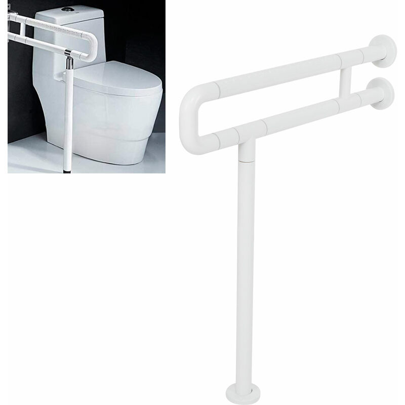 Barra de agarre de ducha para personas mayores, barras de seguridad para  inodoro, en forma de L, barandillas de mano para baño, montaje en pared