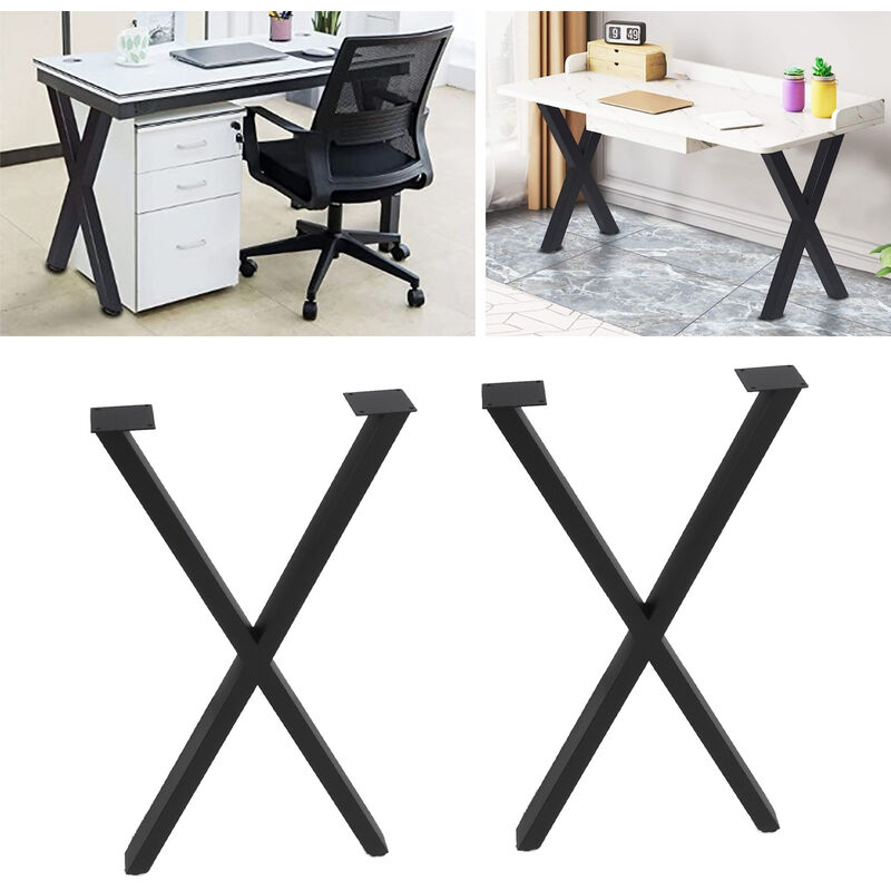 Patas de mesa de metal, patas de escritorio de metal resistente, patas de  mesa negras industriales de 28 pulgadas de altura, patas de mesa de  comedor