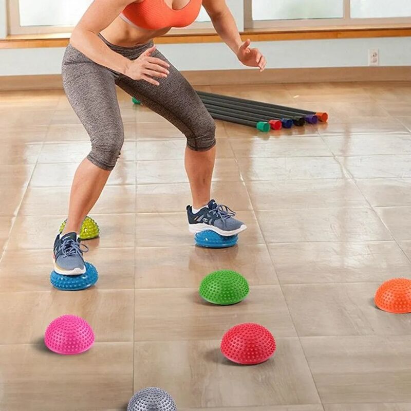 Juego de pelotas de yoga para ejercicio y fitness para niños, 2 piezas,  material de PVC, ideal para juegos en interiores y exteriores