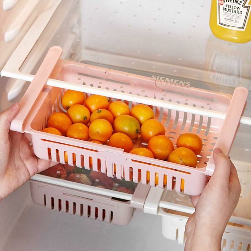 1pc Organizador De Refrigerador Apilable, Contenedor De Organizador De  Cocina Transparente Con Asas, Seguro Para Alimentos