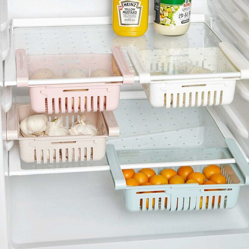 1pc Organizador De Refrigerador Apilable, Contenedor De Organizador De  Cocina Transparente Con Asas, Seguro Para Alimentos