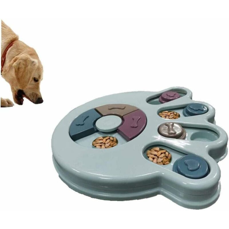 Juguetes interactivos para perros, juguetes para cachorros Dispensador de  golosinas Alimentador lento, mejora el coeficiente intelectual Reduce el  aburrimiento para perros medianos pequeños Gatos (azul)