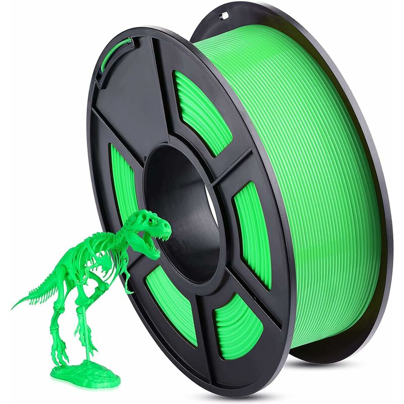 Filamento MINKUROW 1,75 mm, Filamento de impresora 3D PLA Plus, Precisión dimensional +/- 0,03 mm, Bobina de 1 KG (2,2 LBS) Filamento de impresión 3D para impresora 3D, Verde claro