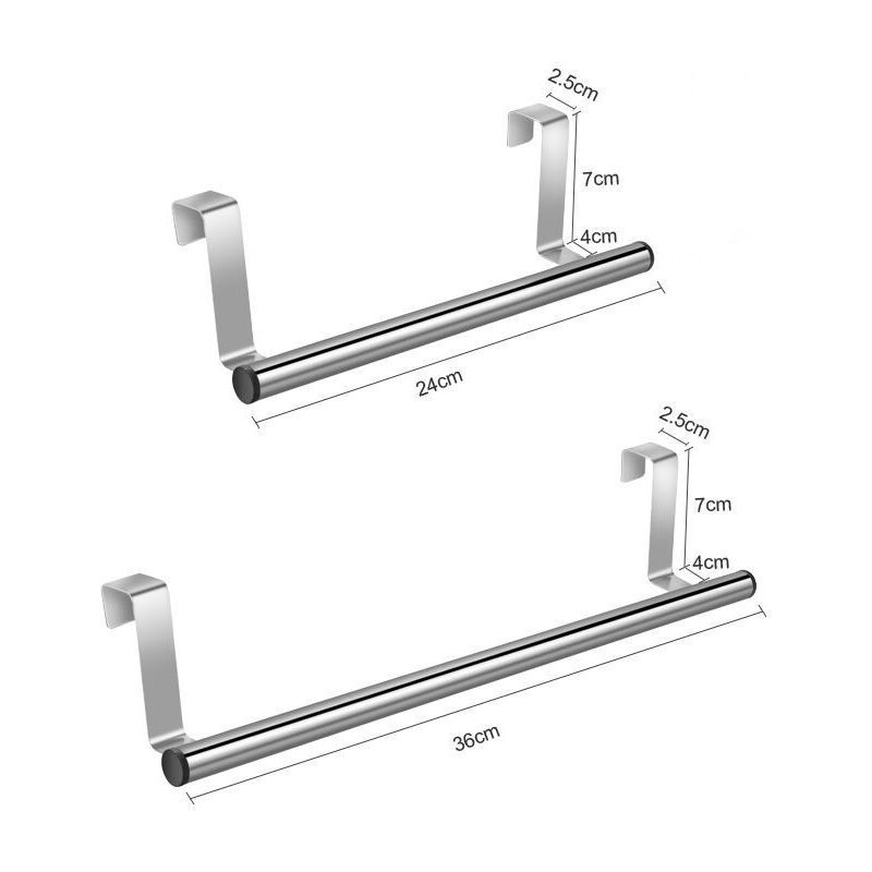 Comprar Accesorios de baño en acero cepillado de acero inoxidable SUS304:  Toallero 40cm + portarrollos + percha online