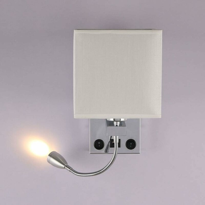 Lámpara LED de pared para interiores con interfaz USB y carga