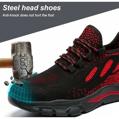 Zapatos de seguridad MINKUROW, zapatillas de acero para hombre y