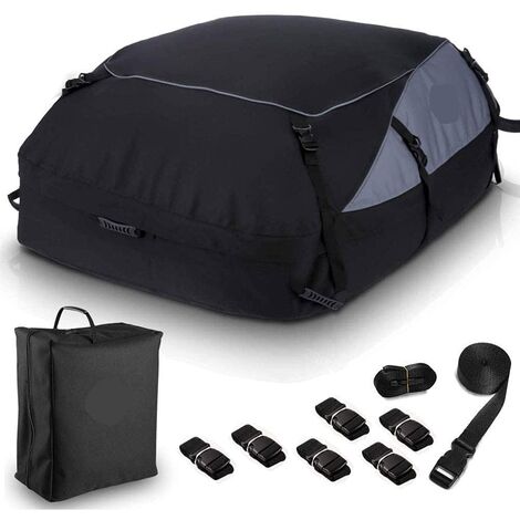 MINKUROW Bolsa de techo para automóvil para caja de techo de automóvil suave de viaje, adecuada para automóviles, camiones, SUV, sedán, Hatchback S: 105 × 90 × 45 cm (1/5)