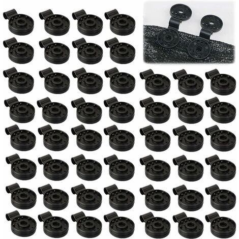 MINKUROW 50 Piezas Clips de Plástico para Tela Protectora - Clip Especial con Ojal para Red de Sombra - Clip de Red de Jardín - para Piscina, Plantas de Jardín, Sombra de Césped (1/5)