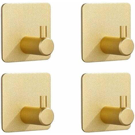 Ganchos de pared dorados para colgar toallas de baño, gancho de metal  moderno resistente para abrigo/bata para ducha, gancho para llaves, cocina