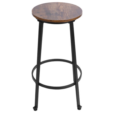 Taburetes de bar de madera, silla de desayuno, taburete alto vintage con  reposapiés, adecuado para barra de bar, cocina y hogar