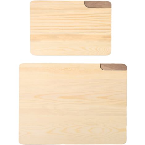 MINKUROW - Tabla de cortar de madera para cocina casera, 2 uds., para cortar verduras, frutas, carne y pan (1/5)