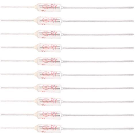 10 Fusibles De Temperatura TF 72-250 ℃ Carcasa De Metal Fusible Térmico Apagado 250 V