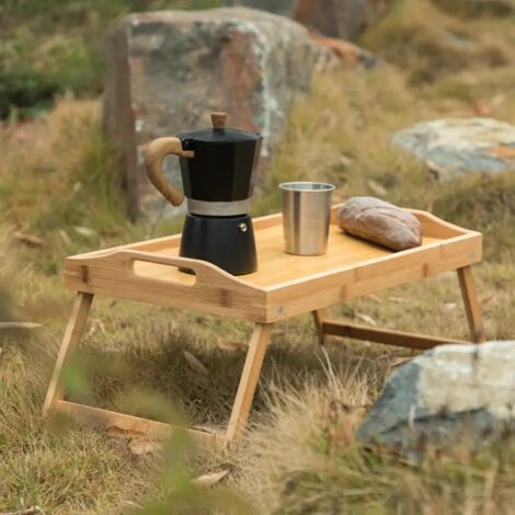 Bandeja Plegable De Bambú Para Desayuno En Cama - Mesa De Madera Multiusos Para Comer O Trabajar
