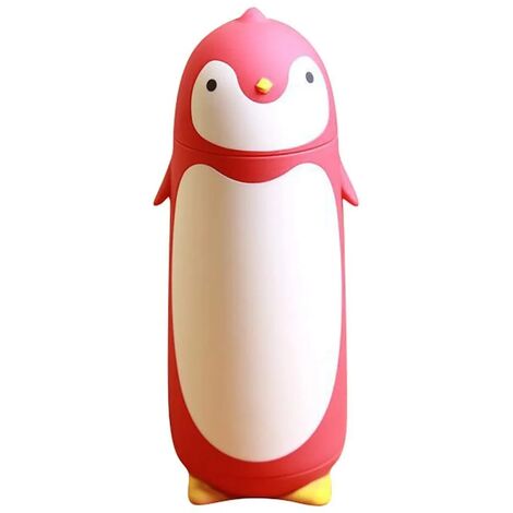 MINKUROW Pingüino Termo De Vacío De Acero Inoxidable Taza De Viaje Botella De Agua De Té Frasco De Café (Rot) (1/5)
