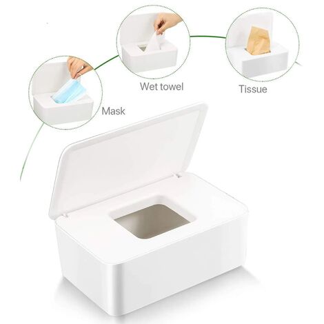 2 cajas para toallitas húmedas y 1 Piezas Bolsa de Toallitas Húmedas, caja  para toallitas húmedas, caja para papel higiénico, caja para toallitas