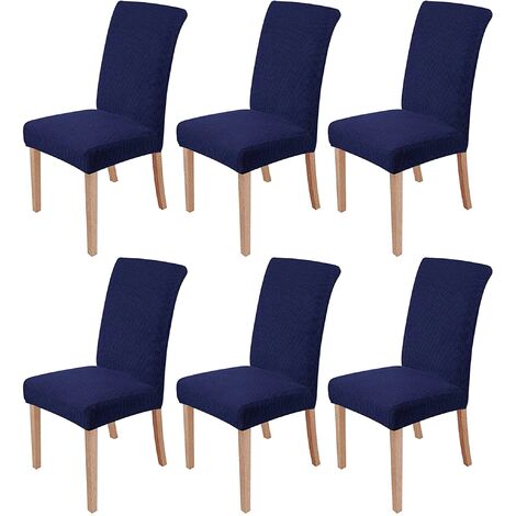 Fundas para silla de comedor elásticas Azul Oscuro