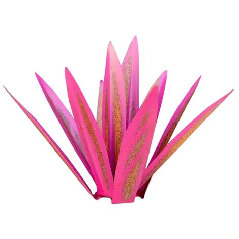MINKUROW Decoración De Jardín Adorno Agave Arte Del Hierro Adorno Creativo 27 Cm (Rosa) (1/5)