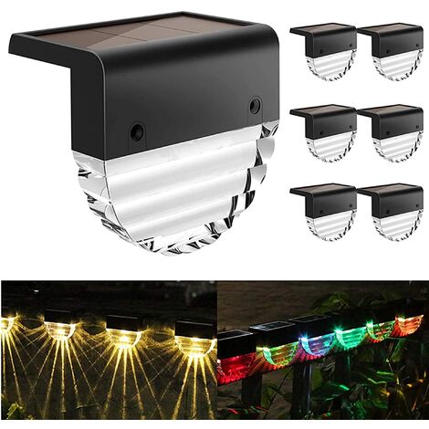 MINKUROW Luces Solares Para Exteriores, Luz Solar Impermeable Para Decoración De Jardín  Paquete De 6 Luces Led De Jardín Para Patio, Jardín, Escalones Y Escaleras, 2 Modos De Iluminación Led De Color