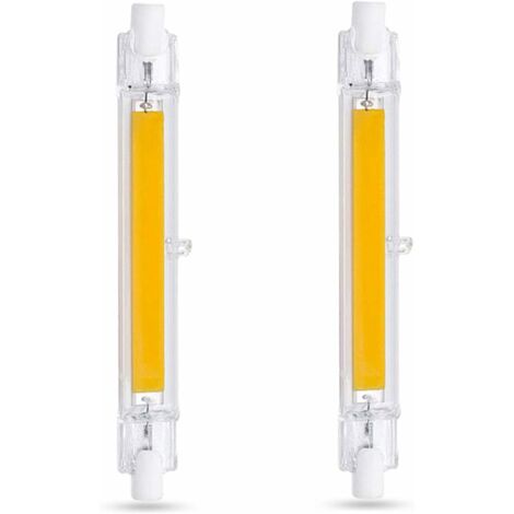 Bombilla LED R7S de 118 mm, 13 W, blanco frío, 6000 K, 1000 lm, R7S J118, equivalente a lámpara halógena de 80 W, 100 W, no regulable, bombilla LED COB delgada R7S de 118 mm para lámpara de pared/piso (1/5)