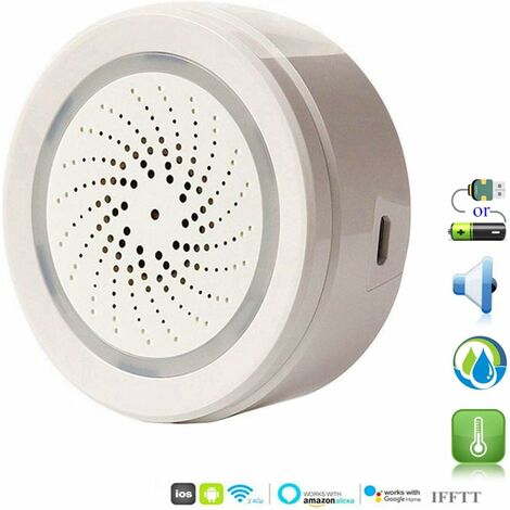 MINKUROW Smart Wifi Sensor De Temperatura Y Humedad Para Interior Y Exterior Compatible Con Alexa Google Home. (1/5)