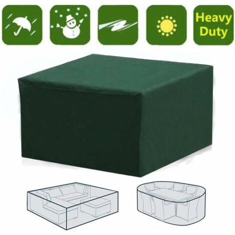 MINKUROW Cubierta Rectangular Impermeable Para Muebles De Jardín Con Protección Uv Para Mesa De Patio, Muebles De Jardín, Verde, 115 x 115 x 70 Cm (1/5)