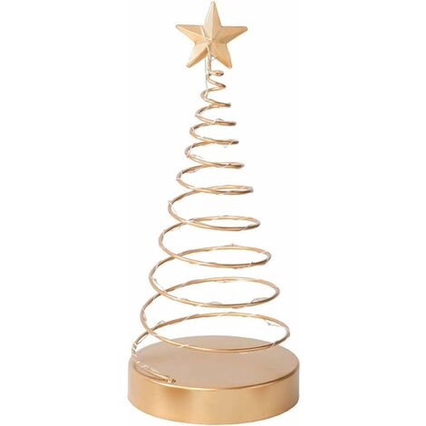 MINKUROW Lámpara De Árbol De Navidad Espiral De Navidad Led Slice Mesa Esfera Luz Con Base Decoración De Navidad (Sin Batería) (1/5)