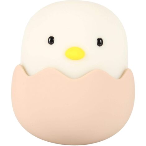 MINKUROW Luces Nocturnas Para Niñas, Luz Nocturna Led Portátil De Silicona Para Guardería, Luz Nocturna Usb Para Niños Pequeños, Lindo Pollito, Control Táctil, Para Bebés, Niños, Adultos (Blanco Frío) (1/5)