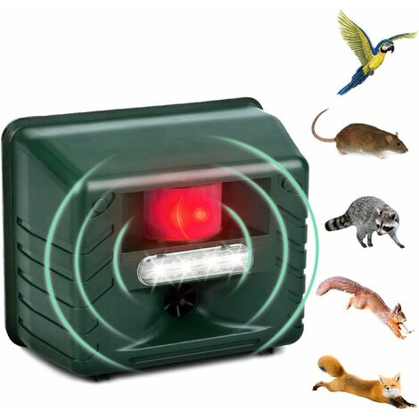 MINKUROW Ultrasónico Impermeable Animal Plagas Repelente Ratones Repelente Granja Rancho Jardín (1/4)