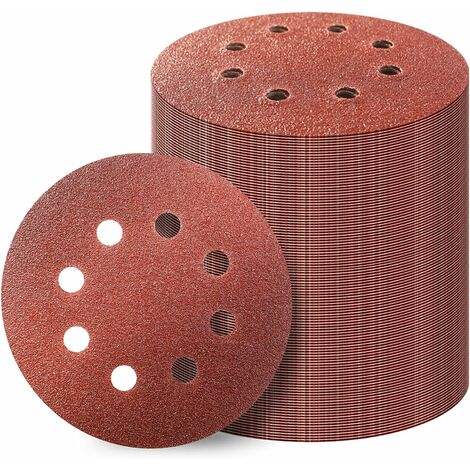 MINKUROW Bcc 100 Piezas 8 Agujeros 5 "Rueda 120 Para Lijadoras Orbitales Aleatorias (1/5)