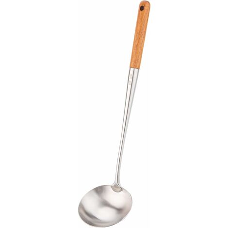 Cucharón Para Sopa MINKUROW, Cucharón Para Wok De 43,2 Cm, Espátula Para Wok De Acero Inoxidable 304. (1/5)