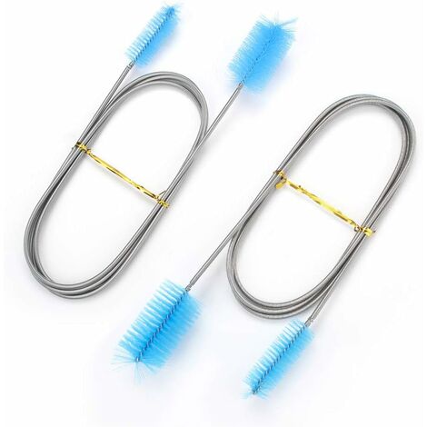 MINKUROW 2 Piezas 155cm Cepillo Para Tubo De Acuario, Acero Inoxidable Flexible Doble Extremo Cepillo Para Filtro De Tanque De Peces Limpiador De Tubería Para Tanque De Peces Cepillo Para Filtro De Ac (1/5)