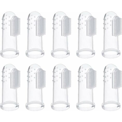 MINKUROW 10 Cepillos De Dientes De Silicona Para Mascotas, Limpiador De Dientes De Gato, Limpiador De Dientes De Perro