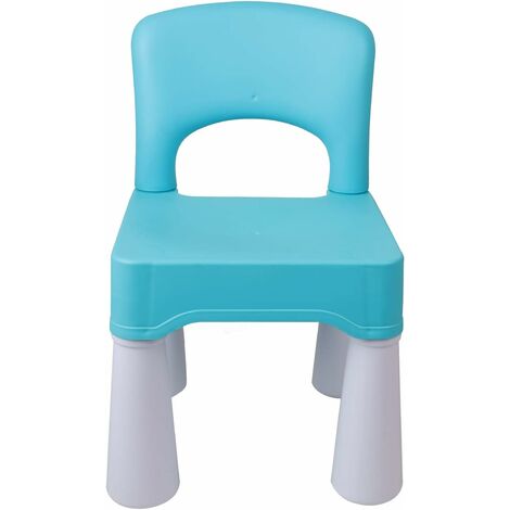 Silla De Plástico Para Niños MINKUROW, Duradera Y Liviana, Altura Del Asiento De 9.3 ", Uso Interior O Exterior, Azul Claro (1/5)