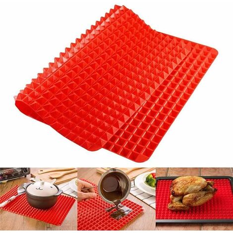 MINKUROW 2 Alfombrillas Para Barbacoa, Alfombrilla Para Hornear De Silicona Resistente A Altas Temperaturas Multifuncional, Alfombrilla Para Bandeja De Horno, Adecuada Para Fiestas Al Aire Libre/Acces (1/5)