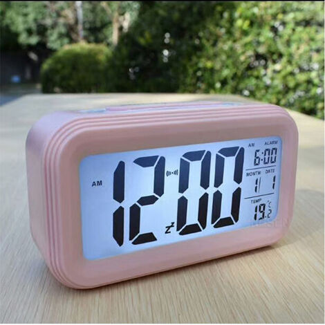 MINKUROW Despertador Digital Despertador Matutino, Despertador Digital Silencioso Con Batería Para Niños Adultos Pantalla Led Grande Calendario De Temperatura, Despertador De Viaje Con Función De Repe (1/4)