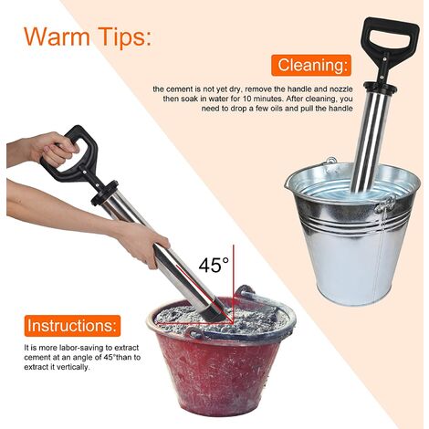 Naapesi Mörtelspritze Mit 4 Düsen | Hand-Fugenpistole Für Zement & Beton